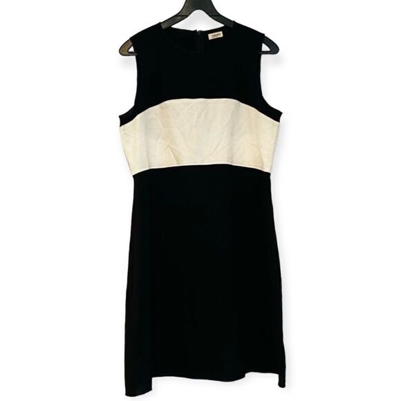 L'agence Sheath Black White Bodice Colorblock Dress Size 8 - Picture 1 of 7